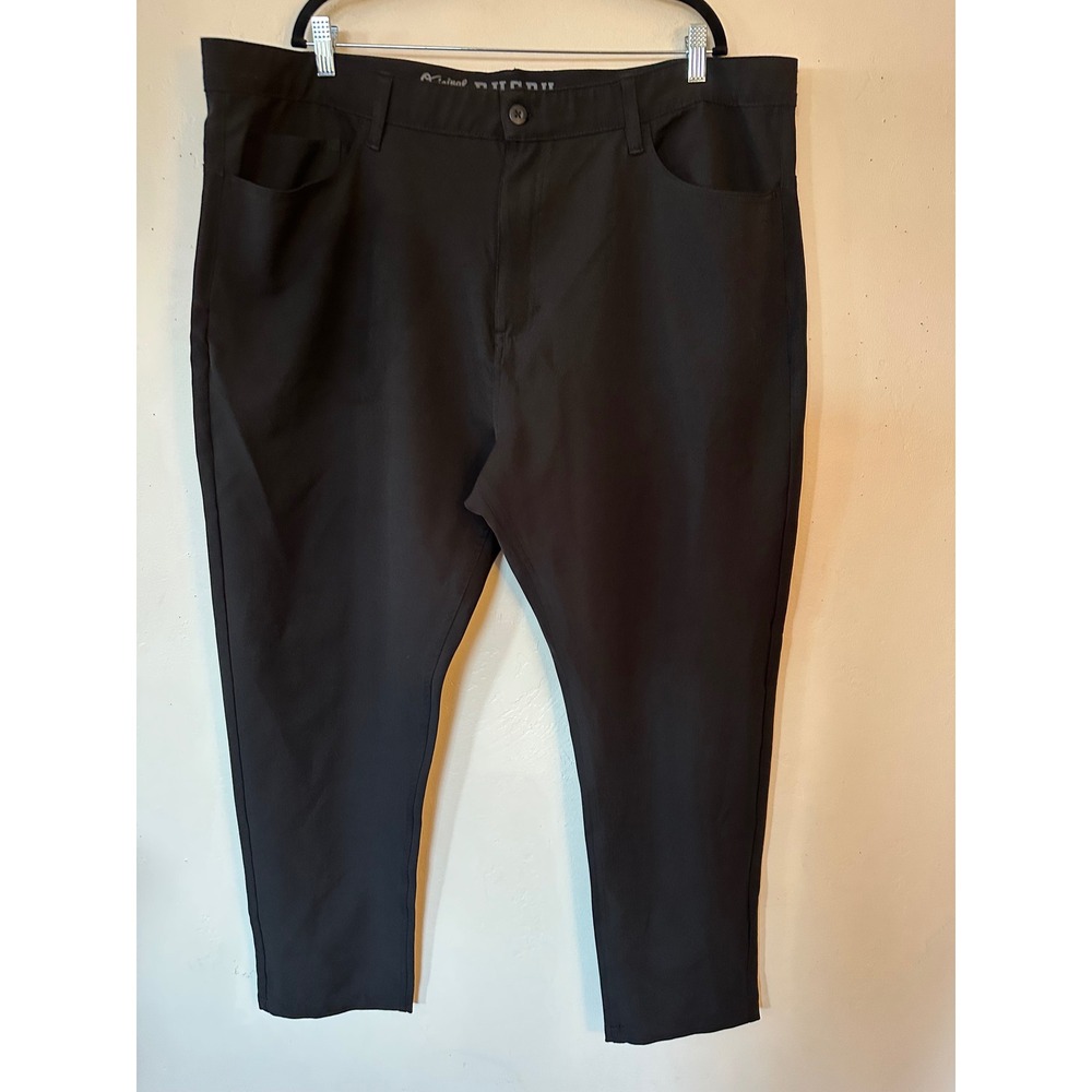 Original Rugby University Mens Black Premium Pants Size 44 Straight Leg Casual